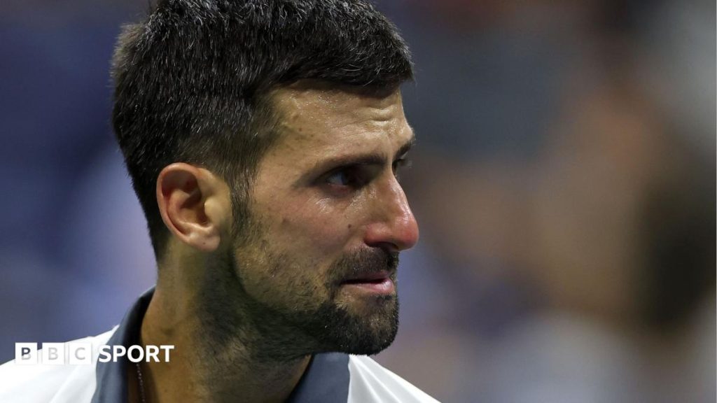 Djokovic in tears during US Open first-round exit