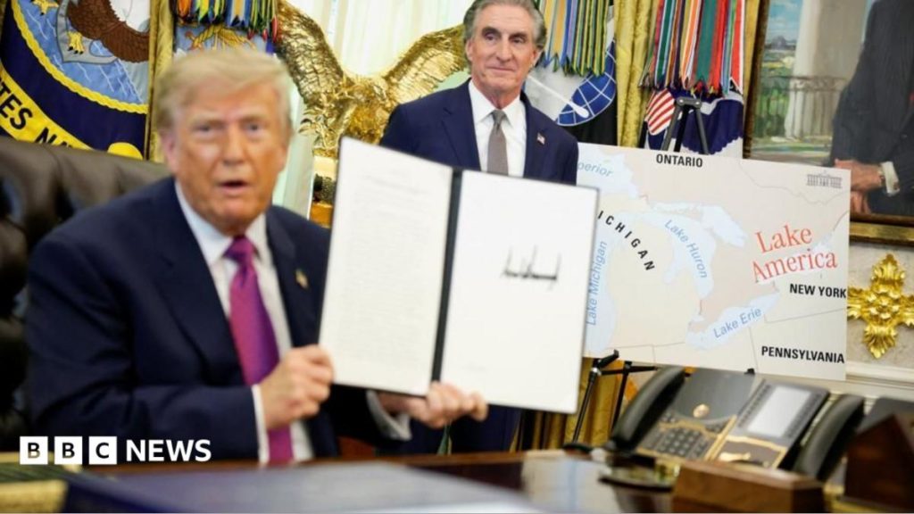 Trump signs order to rename Lake Ontario as Lake America