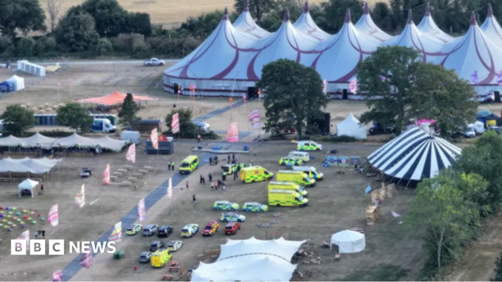 Christian festival 'devastated' as man dies after sign falls