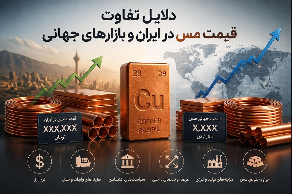 دلایل تفاوت قیمت مس در ایران و بازارهای جهانی