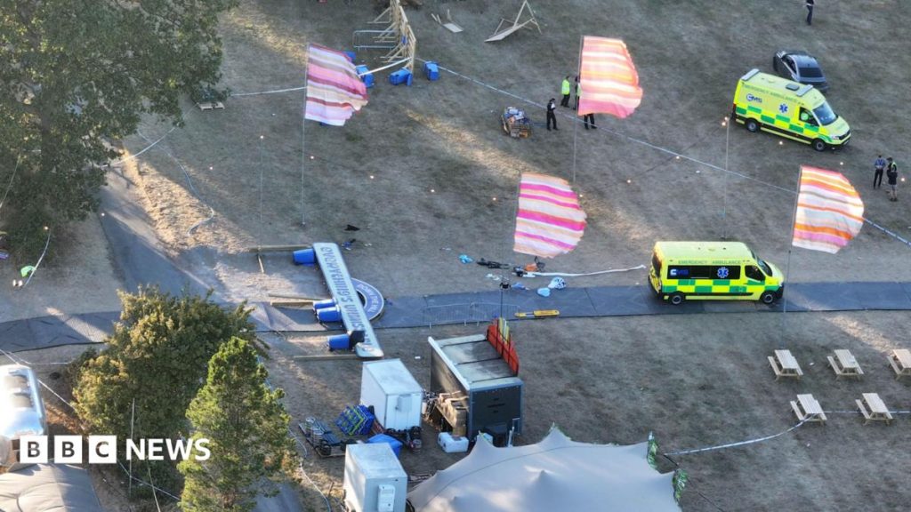 Man dies and at least six injured after sign falls at Christian festival