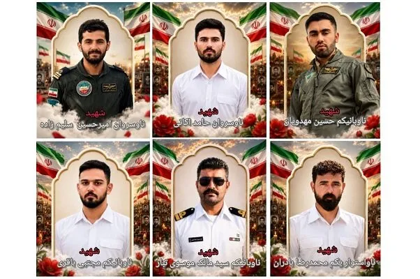 تصویر و اسامی ۶ نیروی ارتش که در حملات اخیر آمریکا به شهادت رسیدند