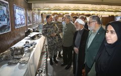 بازدید اعضای کمیسیون امنیت ملی مجلس از نمایشگاه بقایای پهپادها و موشک‌های ساقط‌شده آمریکایی-صهیونیستی