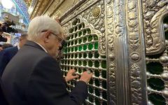 زیارت معاون اول پزشکیان از حرم مطهر حضرت معصومه(س) در قم +عکس