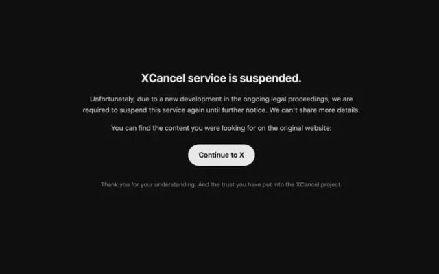 تهدید حقوقی ایکس Nitter و XCancel را از کار انداخت