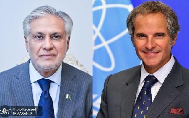 گفتگوی معاون نخست‌وزیر پاکستان با گروسی درباره پایان جنگ علیه ایران