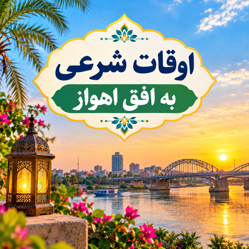 اوقات شرعی ۴ مهر ۱۴۰۵ به افق اهواز