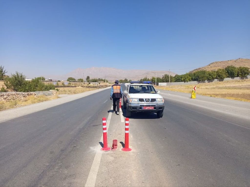 ایمنسازی محورهای خانمیرزا با نصب علائم و اصلاح شانه راه
