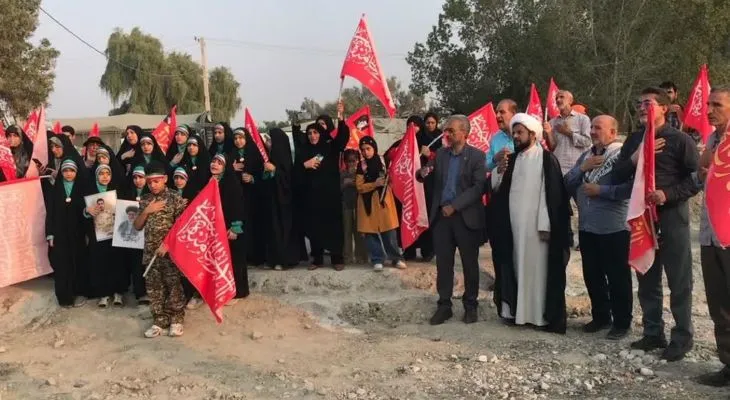 تجدید میثاق ایثارگران کاشان با شهدای مدرسه شجره طیبه