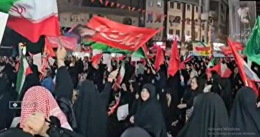 تجمع مردم شهرستان قدس در ۱۹۶ شب اجتماعات مردمی در حمایت از اراده مقاومت