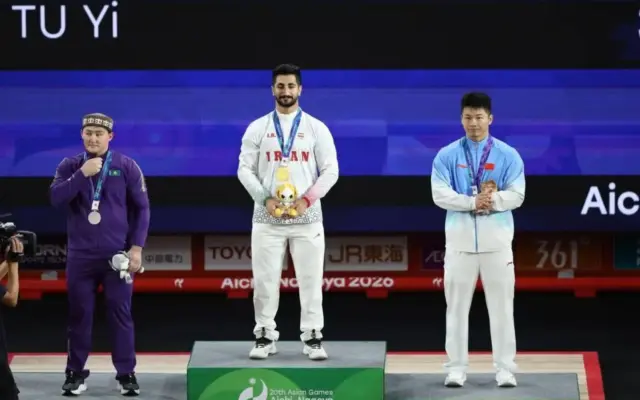طلای بازی‌های آسیایی بر گردن وزنه‌بردار آذربایجان‌غربی ؛ علی عالی‌پور قهرمان دسته ۹۵ کیلوگرم شد