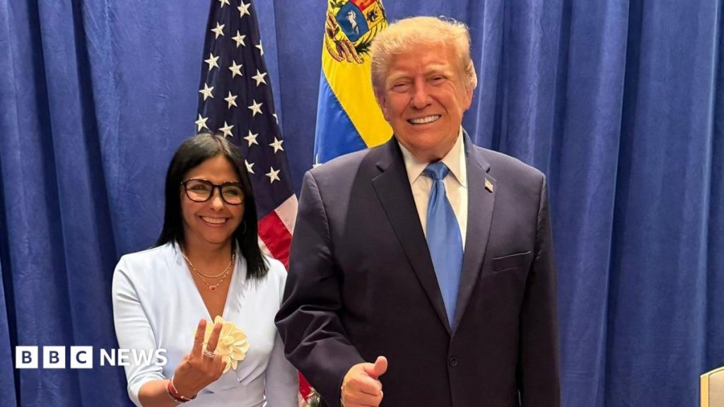 Trump meets US-backed Venezuelan president for first time since Maduro seized