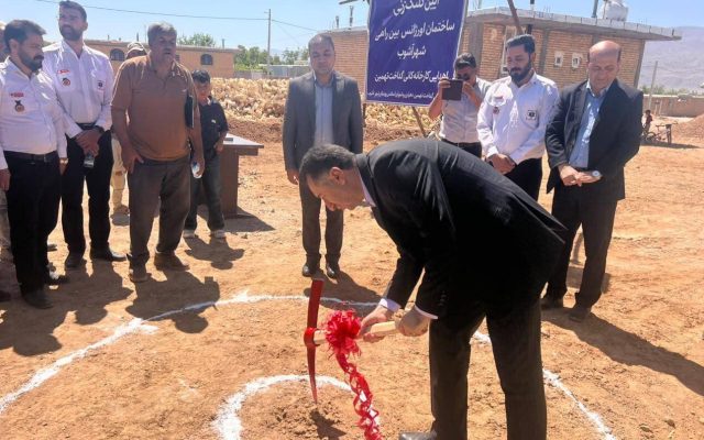کلنگ احداث دوازدهمین اورژانس ۱۱۵ شهرستان اقلید به زمین زده شد