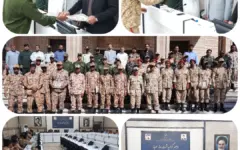مراسم تجلیل از سربازان وظیفه ایرانشهر توسط فرماندار