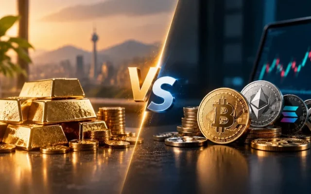 طلا بخریم یا کریپتو؟ کدامیک برای سرمایه گذاری بهتر است؟