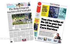 The Papers: 'Iran link to RAF bomb plot' and 'Tax rise talks at No 10'