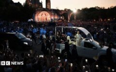 Watch: Thousands turn out to see Pope during Lourdes and Paris visit