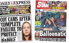 The Papers: 'Complete failure to protect babies' and 'Sterling mess'