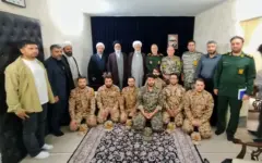 دیدار سربازان سپاه استان قم با آیت‌الله سعیدی و آیت‌الله کعبی