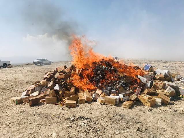 سه تن کالای غیرمجاز در یزد معدوم شد