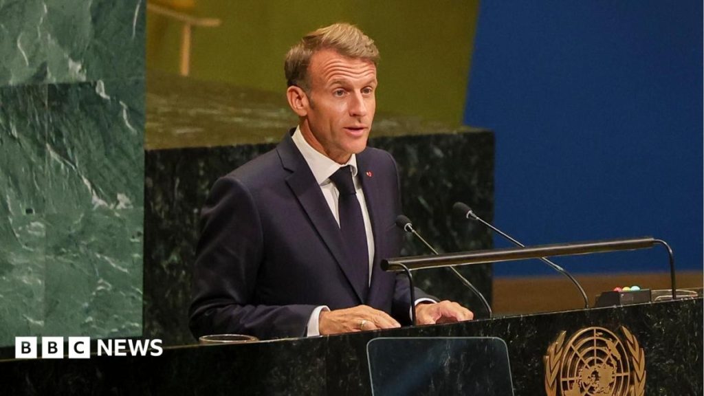 Netanyahu calls Macron's remarks on West Bank in UN speech 'grotesque'