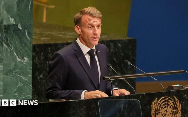 Netanyahu calls Macron's remarks on West Bank in UN speech 'grotesque'