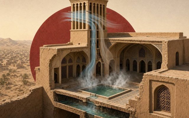 بادگیر؛ شاهکار معماری ایرانی برای مقابله با گرمای کویر/ این کولر طبیعی چگونه بدون برق خانه را خنک می‌کرد؟