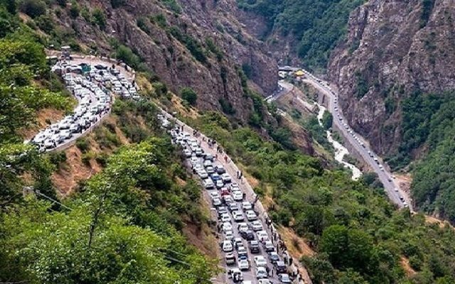 ترافیک سنگین در جاده‌های مازندران