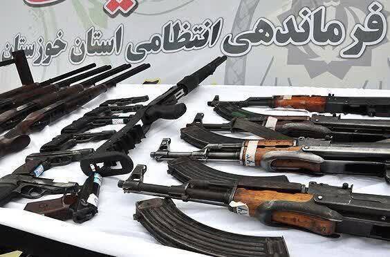 کشف ۱۵۳ قبضه سلاح غیرمجاز مجاز در خوزستان
