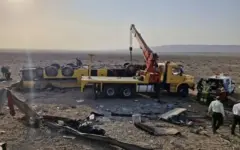 واژگونی اتوبوس مسافربری در محور ساوه ـ همدان