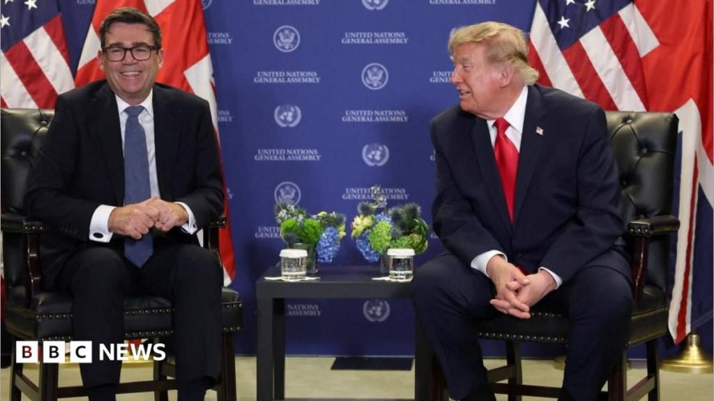 Trump says he can do business with Burnham but criticises 'terrible' Chagos deal