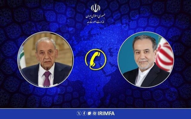 گفت وگوی تلفنی عراقچی و نبیه بری درباره جنگ افروزی های رژیم صهیونیستی در لبنان