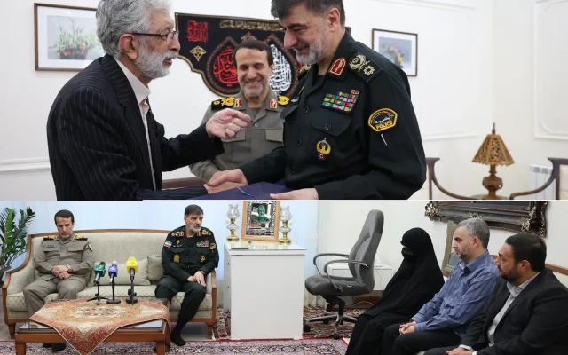 سردار رادان و سردار کارگر با خانواده شهیدان حدادعادل و سپهبد پاکپور دیدار کرد