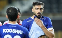 رد زخم دربی روی گلوی عارف! (عکس)