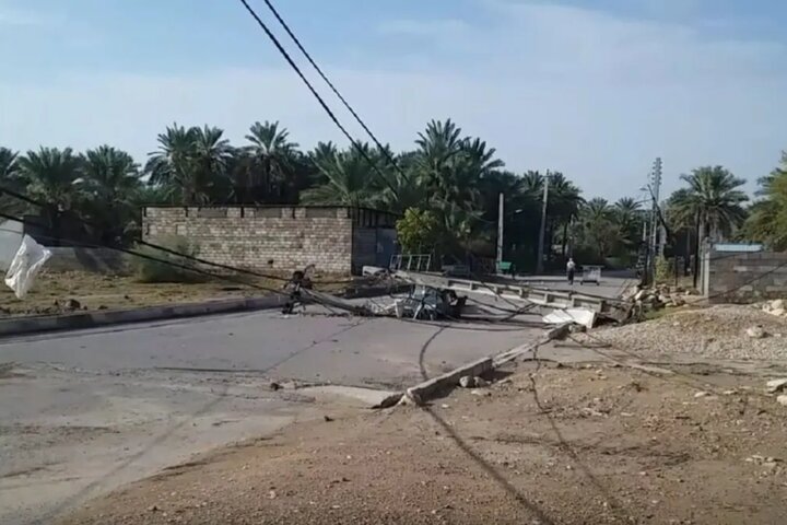 خسارت طوفان به تاسیسات برق هرمزگان برآورد شد