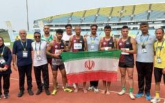 برنز ۴ در ۱۰۰ متر آخرین مدال تیم ملی ایران؛ پایان کار با ۱۲ مدال
