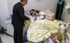 دیدار مدیرکل بنیاد شهید مازندران با جانباز جنگ رمضان محمدعلی کوثری در تهران
