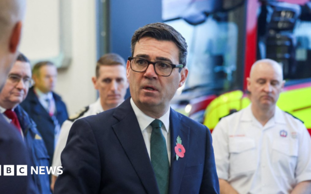 Burnham suggests stocking up on tinned food and bottled water