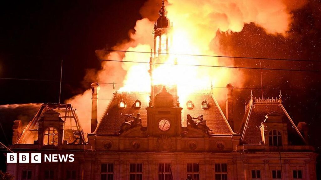 Violent clashes, looting and buildings ablaze in France as over 1,000 arrested after protests