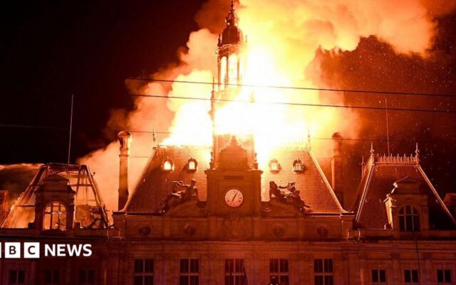 Violent clashes, looting and buildings ablaze in France as over 1,000 arrested after protests