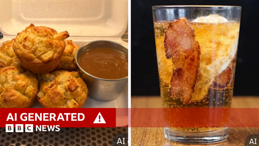 Chip muffin? Bacon and egg soda? How Just Eat's AI struggled to depict Britain's regional dishes