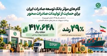 گام‌های موثر بانک توسعه صادرات ایران برای حمایت از تولیدات صادرات محور