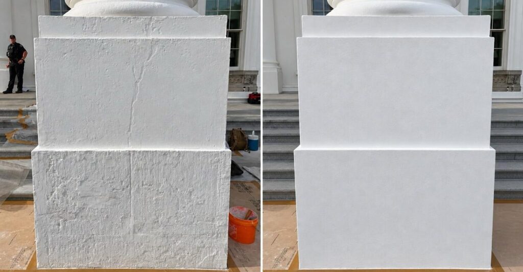 Trump posts AI-edited photo to brag about White House restoration work