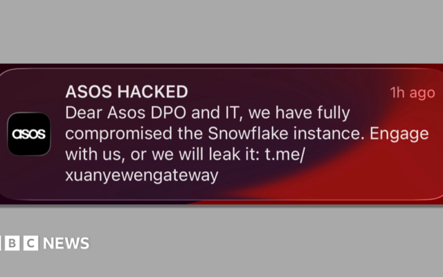 What can I do to protect myself after 'Asos hacked' message?