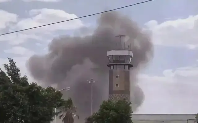 فرودگاه صنعا بمباران شد