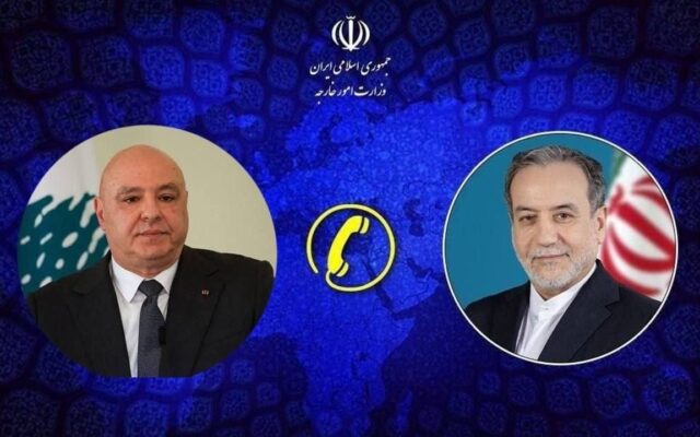 گفت‌وگوی تلفنی وزیر امور خارجه کشورمان با رئیس‌جمهور لبنان درباره تحولات منطقه