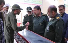 بازدید جانشین بسیج مستضعفین از محل بمباران لامرد