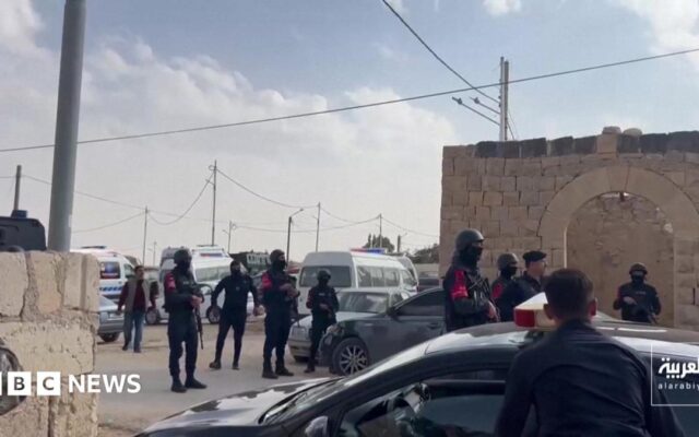 Six shot dead by gunmen at church funeral in Jordan, officials say