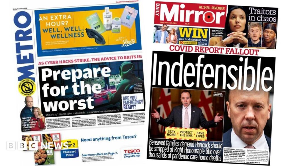 The Papers: 'Prepare for the worst' and 'Covid report fallout'