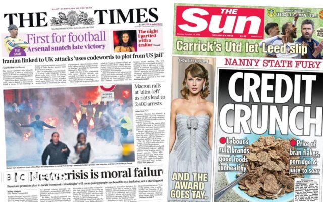 'Neets crisis is moral failure' and 'Credit crunch'